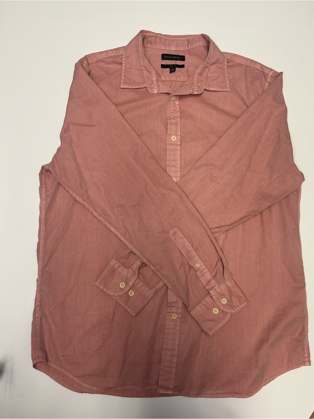 Banana Republic Men's Button-Down Shirt - Dusty Rose